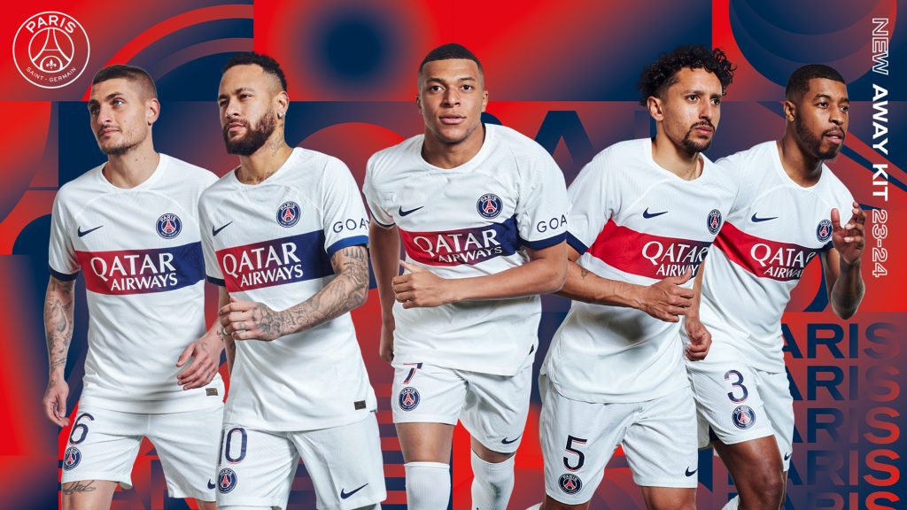 Le Paris Saint-Germain dévoile le nouveau maillot extérieur pour la saison 2023-2024