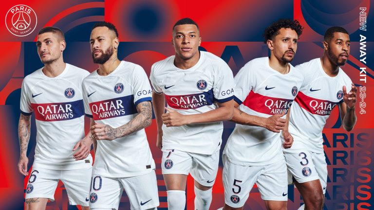 Le Paris Saint-Germain dévoile le nouveau maillot extérieur pour la saison 2023-2024